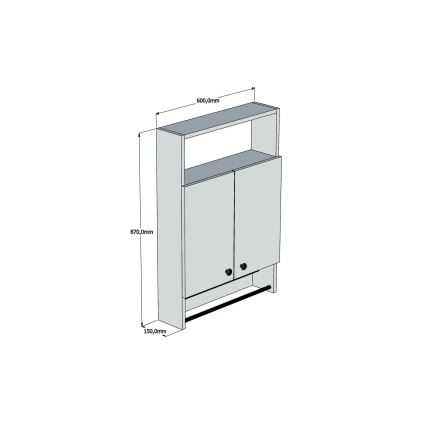 Настінна шафка BANYO 87x60 см білий