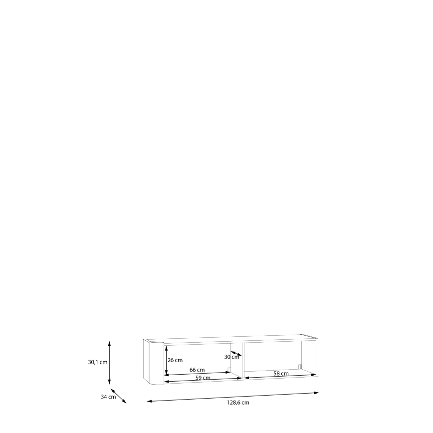 Настінна шафка INAR, чорна