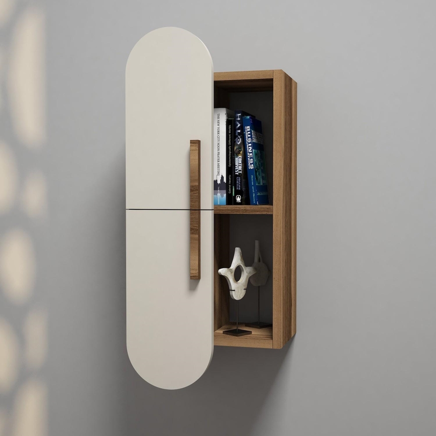 Настінна шафка ROSE 60x35 см коричневий/кремовий