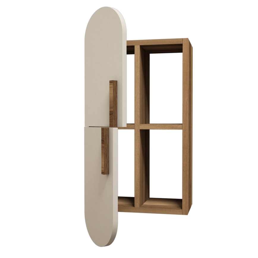 Настінна шафка ROSE 60x35 см коричневий/кремовий