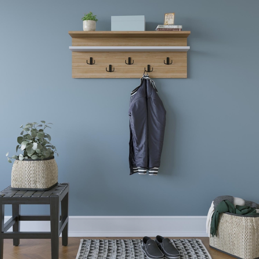 Настінна вішалка ROLKER 90x31,4 см коричневий