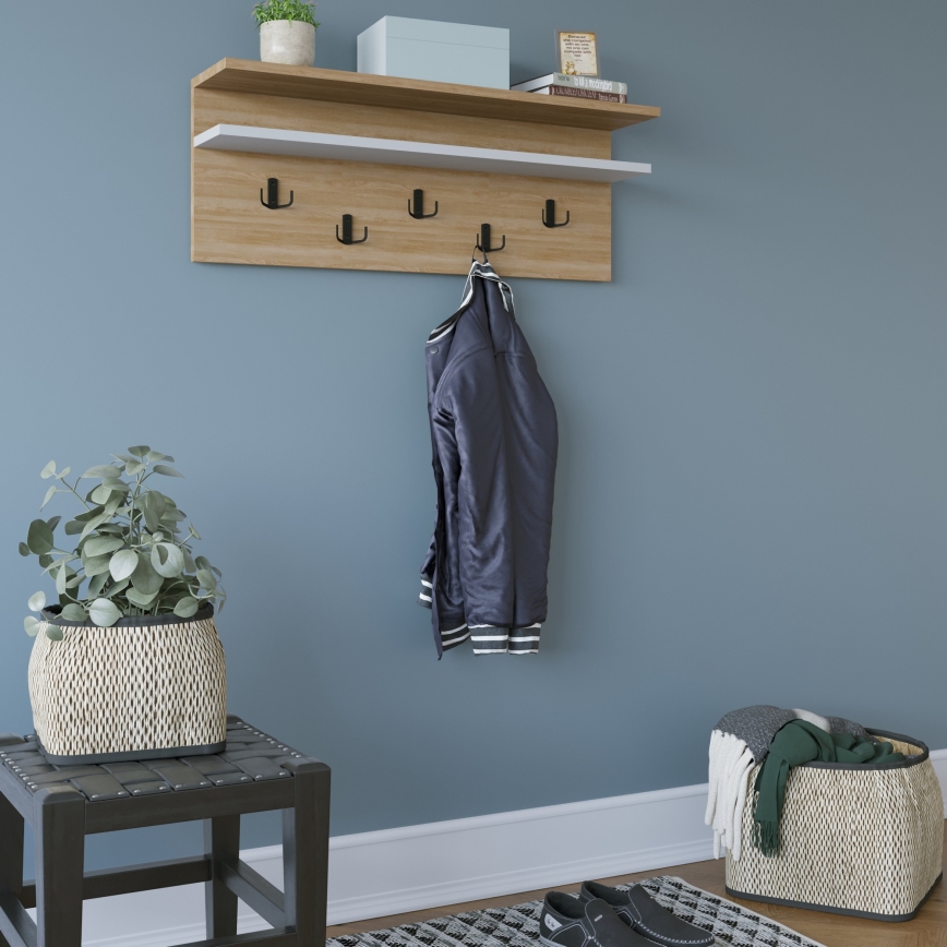 Настінна вішалка ROLKER 90x31,4 см коричневий