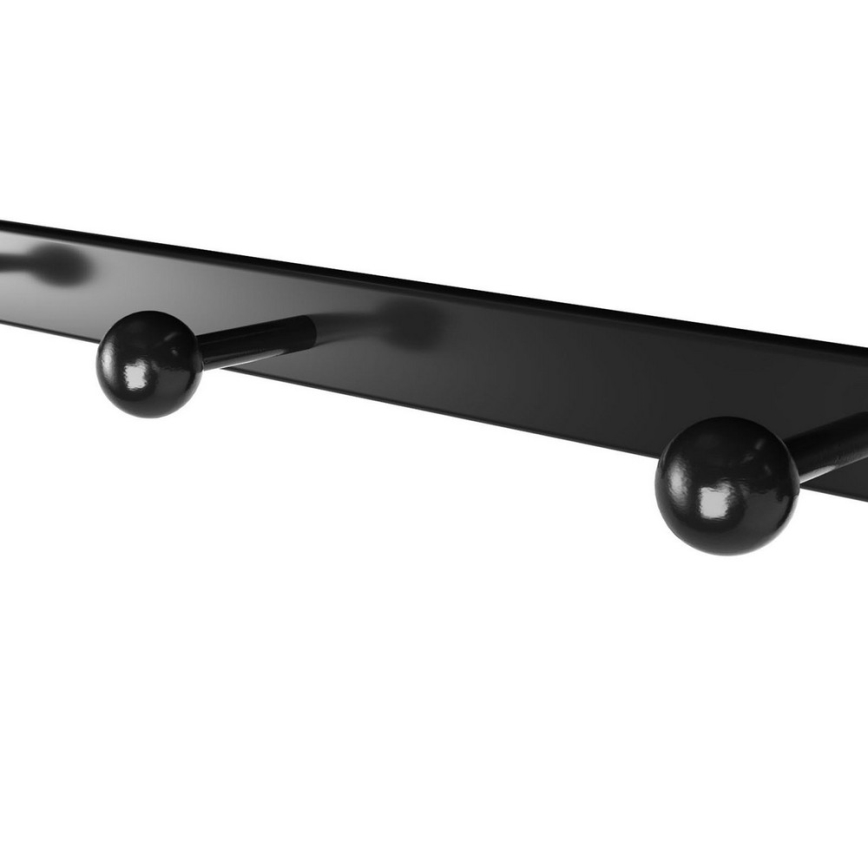 Настінна вішалка з полицею NATE коричнева/чорна