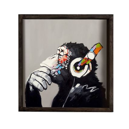 Настінна картина 33x33 см чорний/різнокольоровий