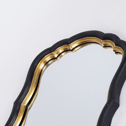 Настінне дзеркало 34,5x23,2 см чорний/золотий