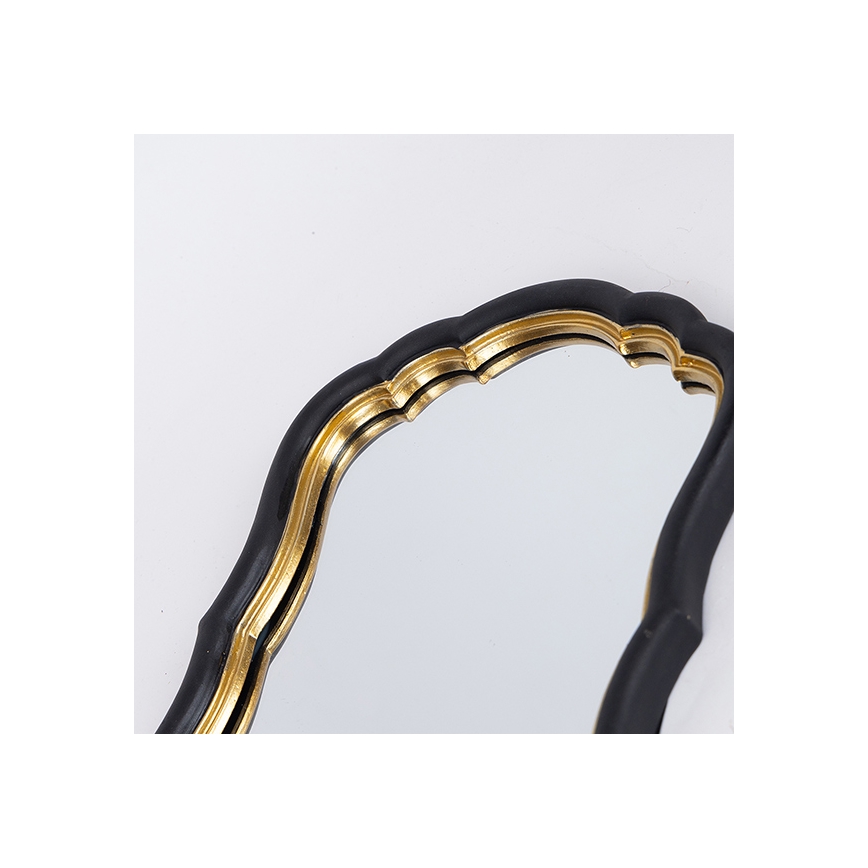 Настінне дзеркало 34,5x23,2 см чорний/золотий