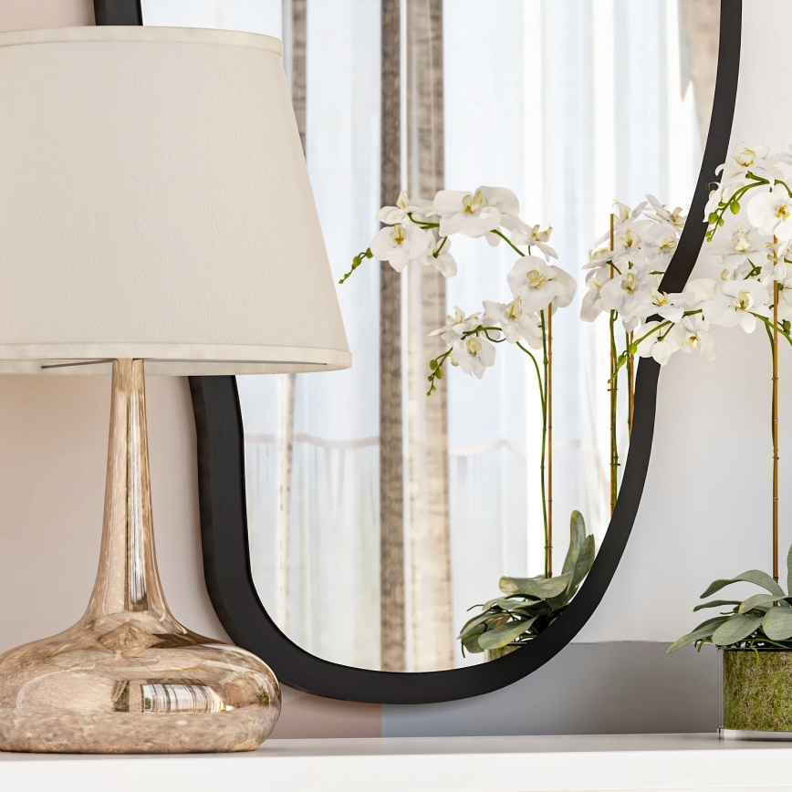 Настінне дзеркало COULDY 85x45 см чорний