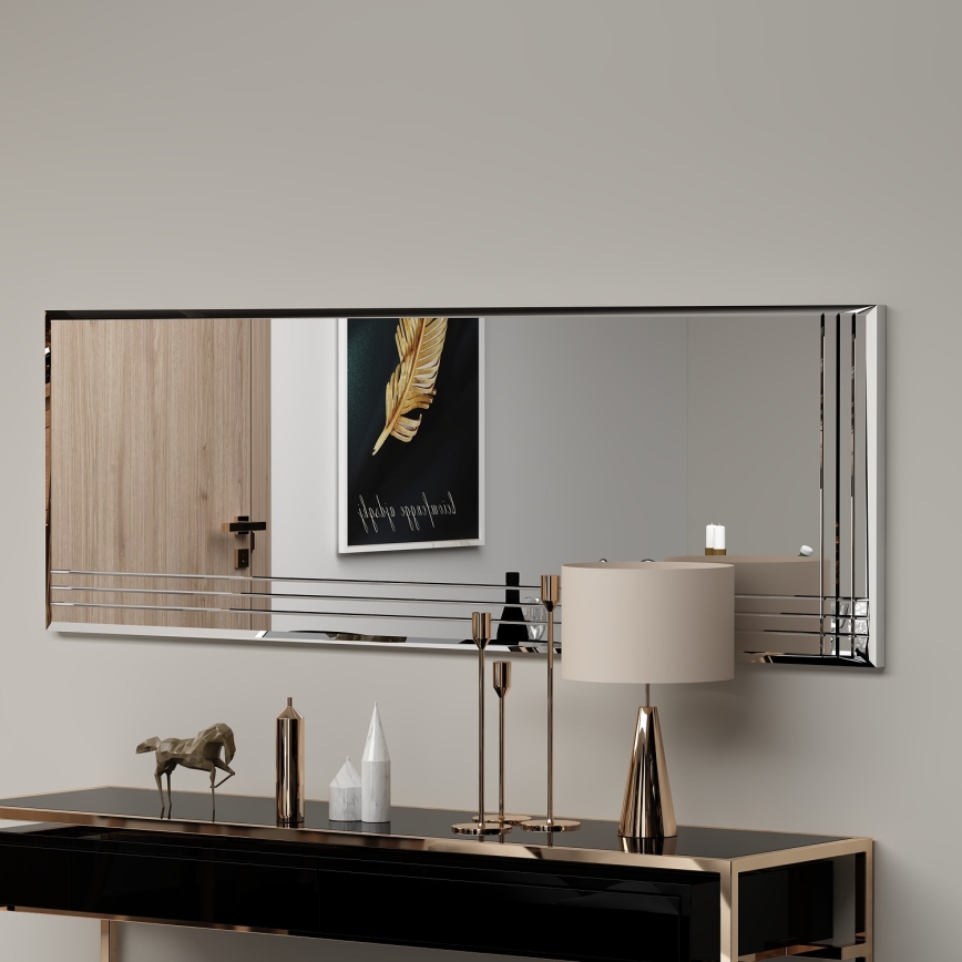 Настінне дзеркало TRIO 120x40 см глянцевий хром
