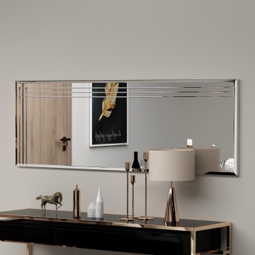 Настінне дзеркало TRIO 120x40 см глянцевий хром