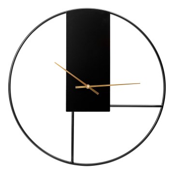 Настінні годинники діаметром 50 см, 1xAA, чорний/золотий