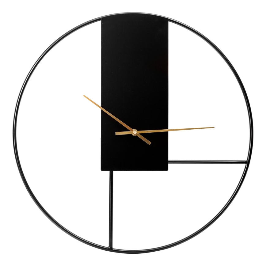 Настінні годинники діаметром 50 см, 1xAA, чорний/золотий