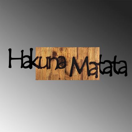 Настінний декор 30x108 см дерево/метал