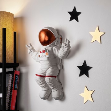Настінний декор 47x35 см космонавт мідний