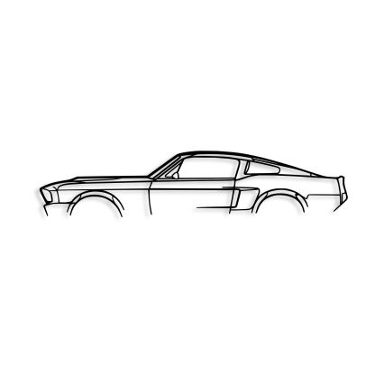 Настінний декор 70x15 см автомобіль метал