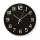 Настінний годинник 1xAA/1,5V скло 30 см чорний