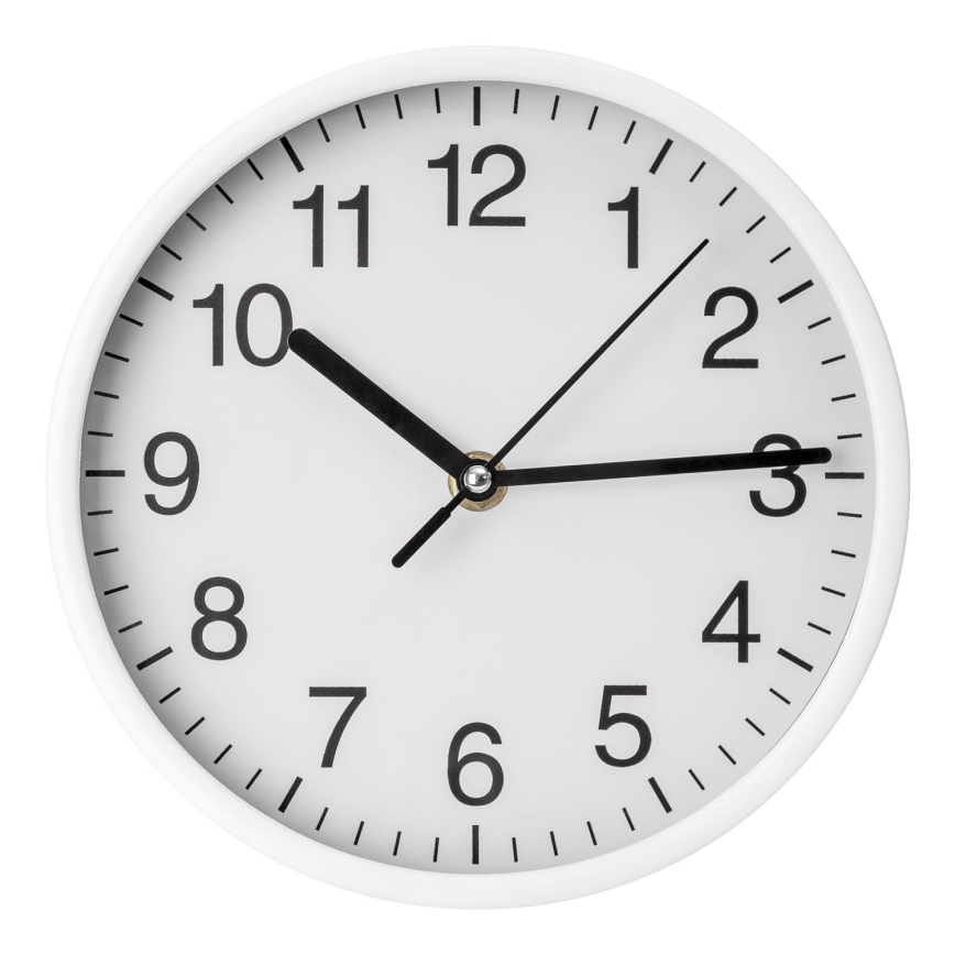 Настінний годинник діаметром 20 см 1xAA білий/чорний