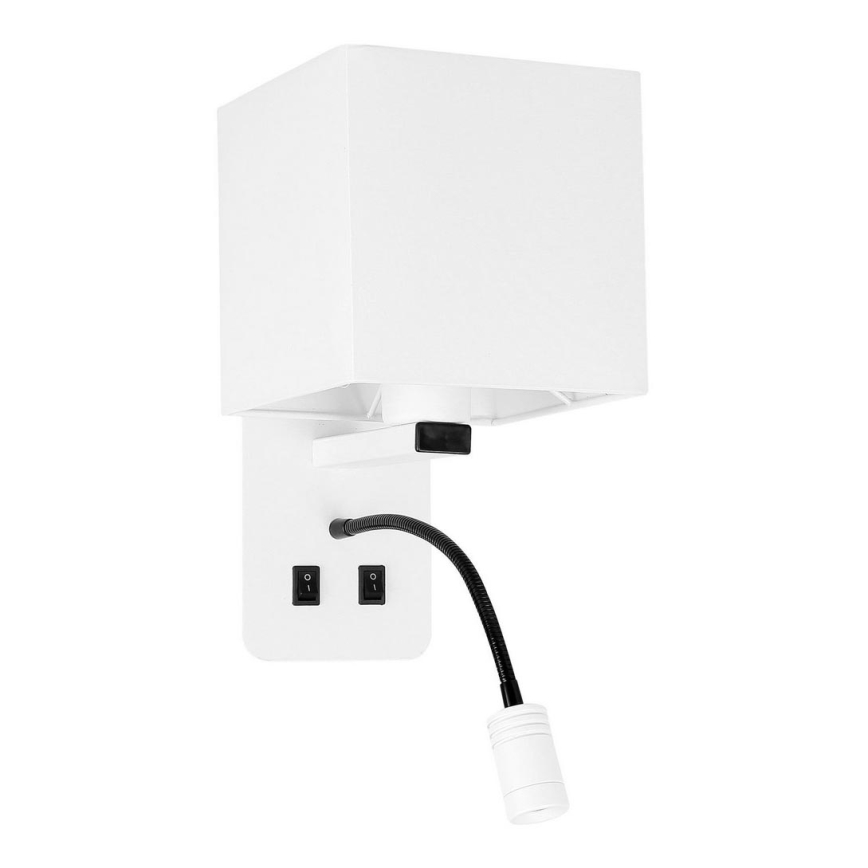 Настінний LED світильник MAGNUM 1xE27/40W/230V + LED/3W білий