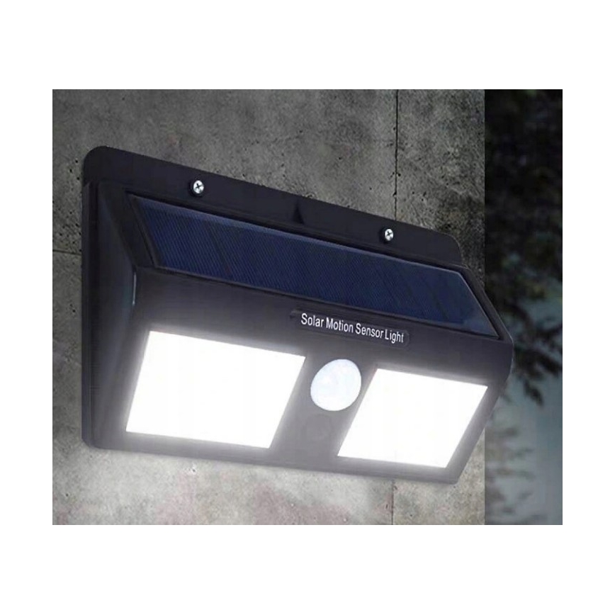 Настінний LED світильник на сонячній батареї з датчиком LED/1,2W/3,7V IP54