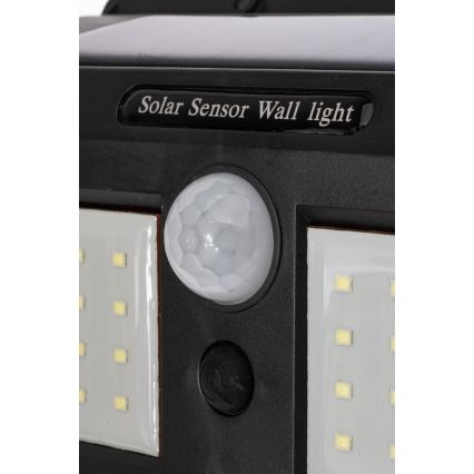 Настінний LED світильник на сонячній батареї з датчиком LED/1,2W/3,7V IP54
