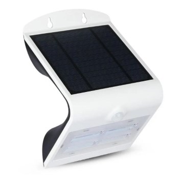 Настінний LED світильник на сонячній батареї з датчиком LED/3W/3,7V 3000/4000K IP65 білий