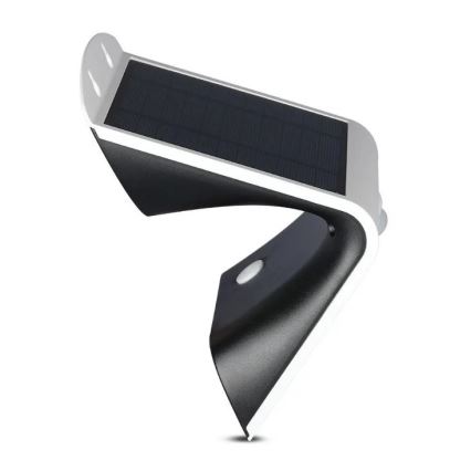 Настінний LED світильник на сонячній батареї з датчиком LED/3W/3,7V 3000/4000K IP65 білий