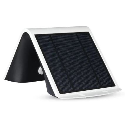 Настінний LED світильник на сонячній батареї з датчиком LED/3W/3,7V 3000/4000K IP65 білий