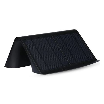 Настінний LED світильник на сонячній батареї з датчиком LED/7W/3,7V 4000K IP65 чорний