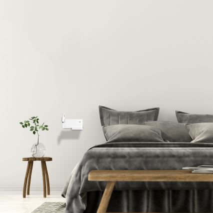 Настінний LED світильник SHELF 1xLED/4W+1xLED/5W+1xLED/2W/230V + USB-порт білий