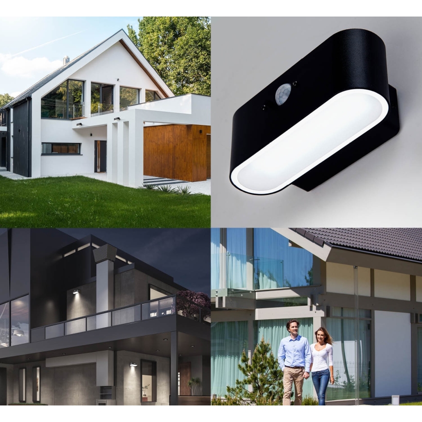 Настінний LED світильник з датчиком на сонячній батареї SOLARIS2 LED/2,5W/3,7V 4000K IP44