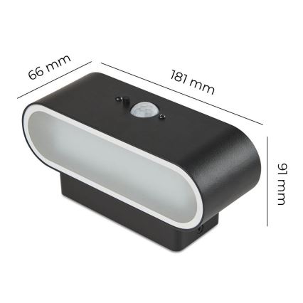 Настінний LED світильник з датчиком на сонячній батареї SOLARIS2 LED/2,5W/3,7V 4000K IP44