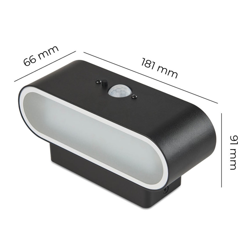 Настінний LED світильник з датчиком на сонячній батареї SOLARIS2 LED/2,5W/3,7V 4000K IP44