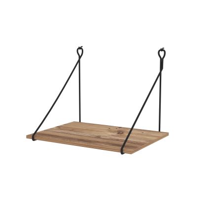 Настінний робочий стіл TUNA 50x70 см коричневий/чорний