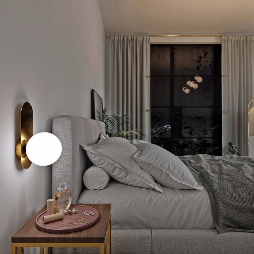 Настінний світильник 1xE27/40W/230V золотий/білий