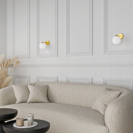 Настінний світильник 1xE27/40W/230V золотистий/білий