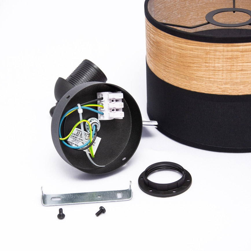 Настінний світильник ALBA 1xE27/15W/230V чорний/коричневий