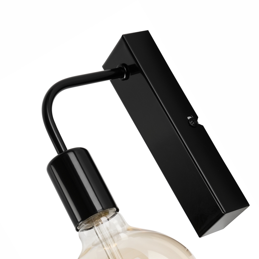 Настінний світильник ASTRID 1xE27/60W/230V глянцевий чорний