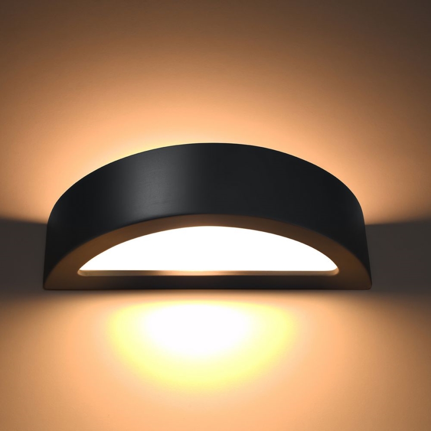 Настінний світильник ATENA 1xE27/60W/230V чорний