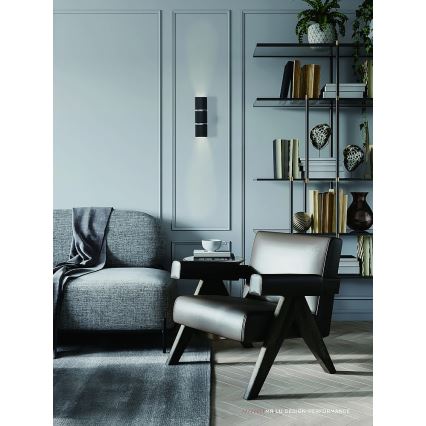 Настінний світильник BAMBOO 2xGU10/10W/230V чорний