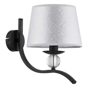 Настінний світильник BARNI 1xE14/10W/230V чорний/срібний
