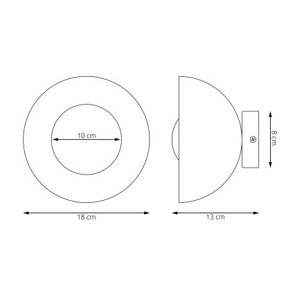 Настінний світильник BIBI 1xG9/8W/230V сірий