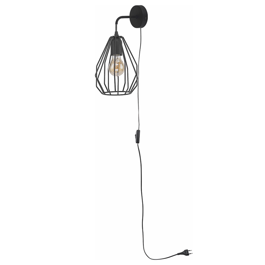 Настінний світильник BRYLANT BLACK 1xE27/60W/230V