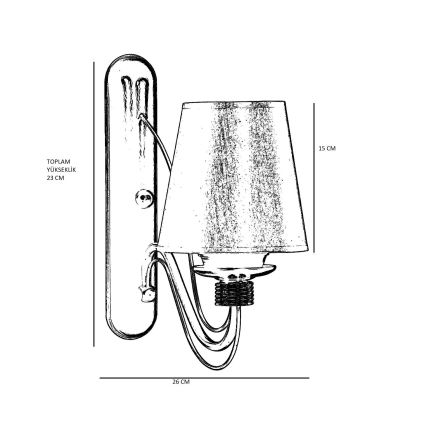 Настінний світильник CLASSIC 1xE27/40W/230V бронзовий/бежевий