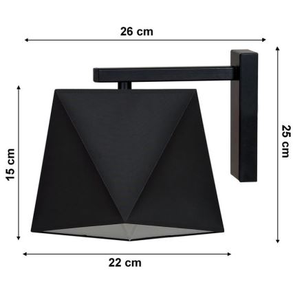 Настінний світильник DIAMENT 1xE27/60W/230V
