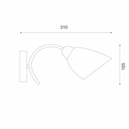 Настінний світильник DONNA 1xE27/60W/230V нікель