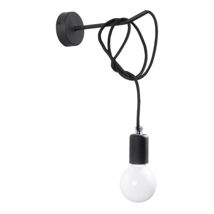Настінний світильник EDISON 1xE27/60W/230V чорний