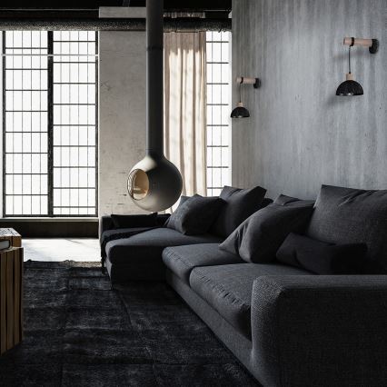 Настінний світильник ERIK 1xE27/60W/230V коричневий/чорний