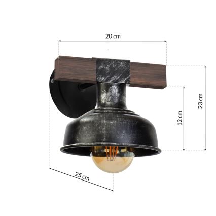 Настінний світильник FARO 1xE27/60W/230V