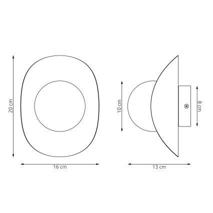 Настінний світильник FIERO 1xG9/8W/230V білий