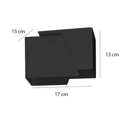 Настінний світильник FROST 1xG9/8W/230V чорний