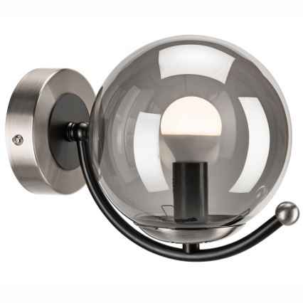 Настінний світильник GEORGIA 1xE14/5W/230V матовий хром/димчастий